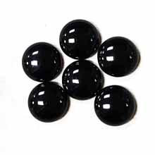 18MM ROUND CABOCHON BLACK ONYX(6PCS/BAG)